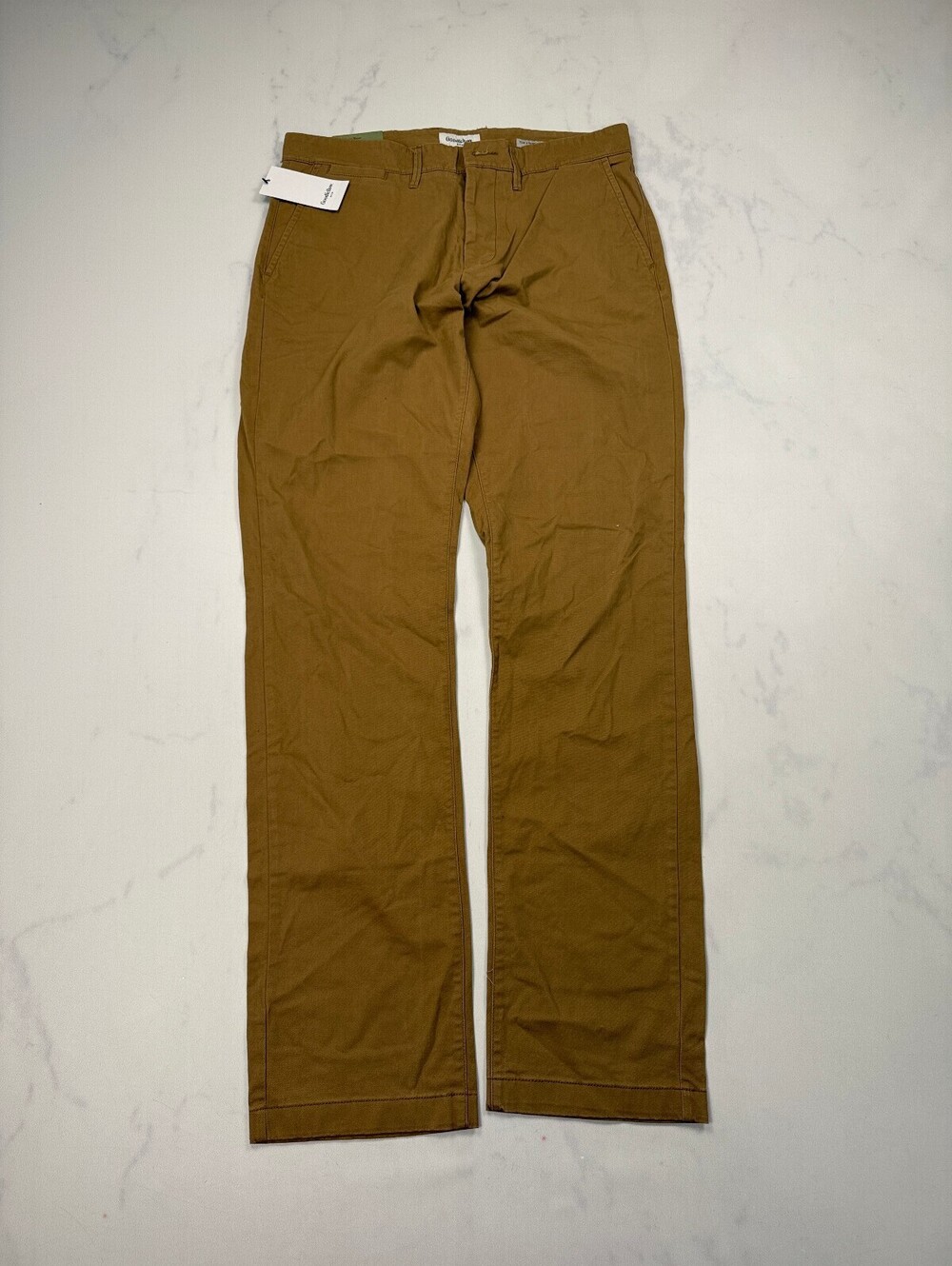 Goodfellow & Co Every Wear Chino Pants Tan Modern Straight Leg - Mens 32W x 34L